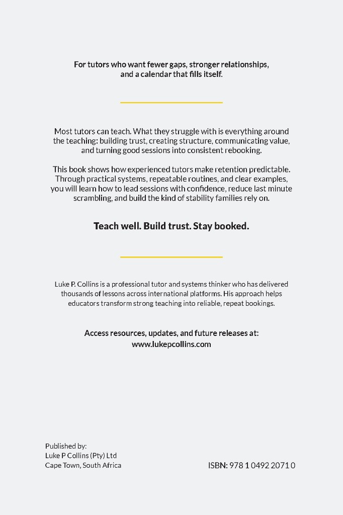Stay Booked preview page 9 — back cover